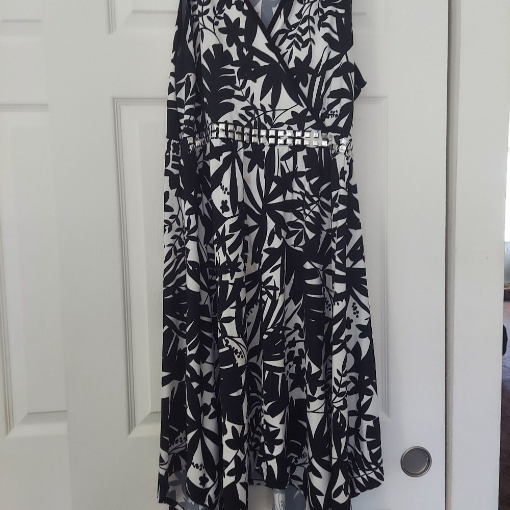 Black & White slip over dress